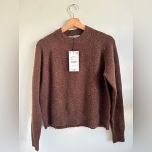 Zara NWT Cozy Brown Sweater